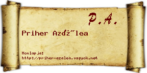 Priher Azálea névjegykártya